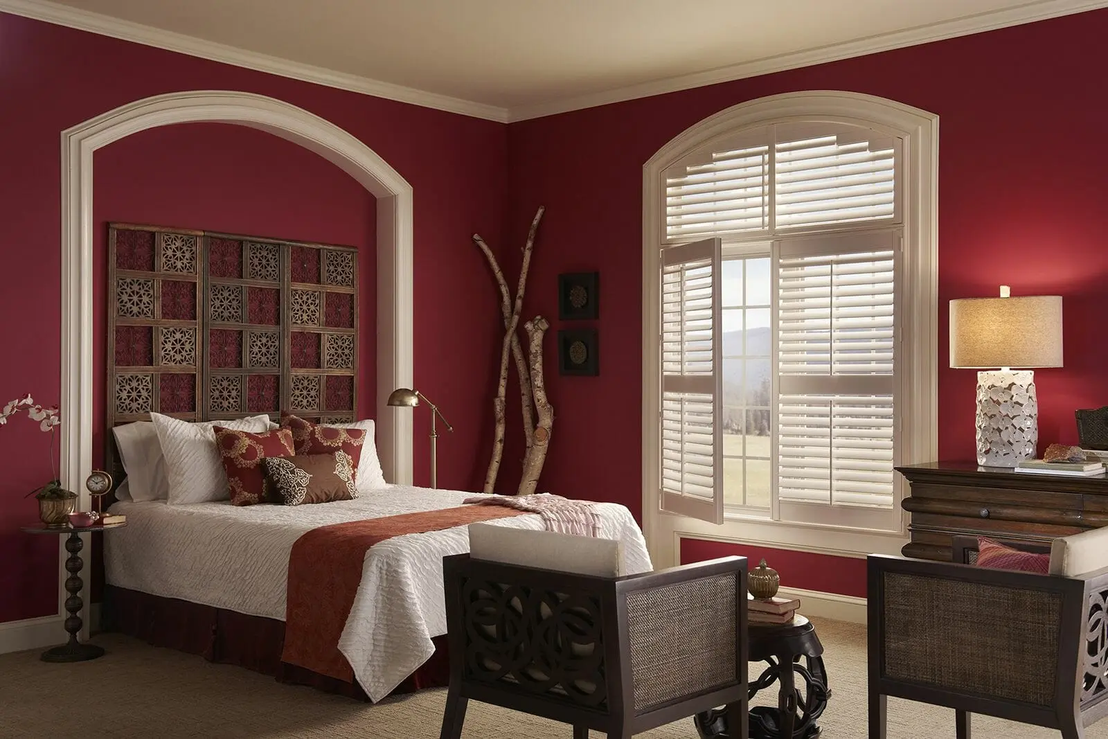 Specialty arched-window shutters